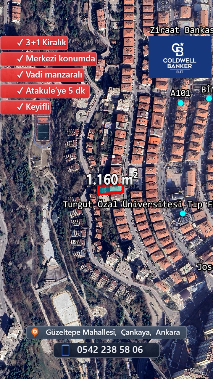 Ankara/Çankaya - Güzeltepe - Ada: 7042, Parsel: